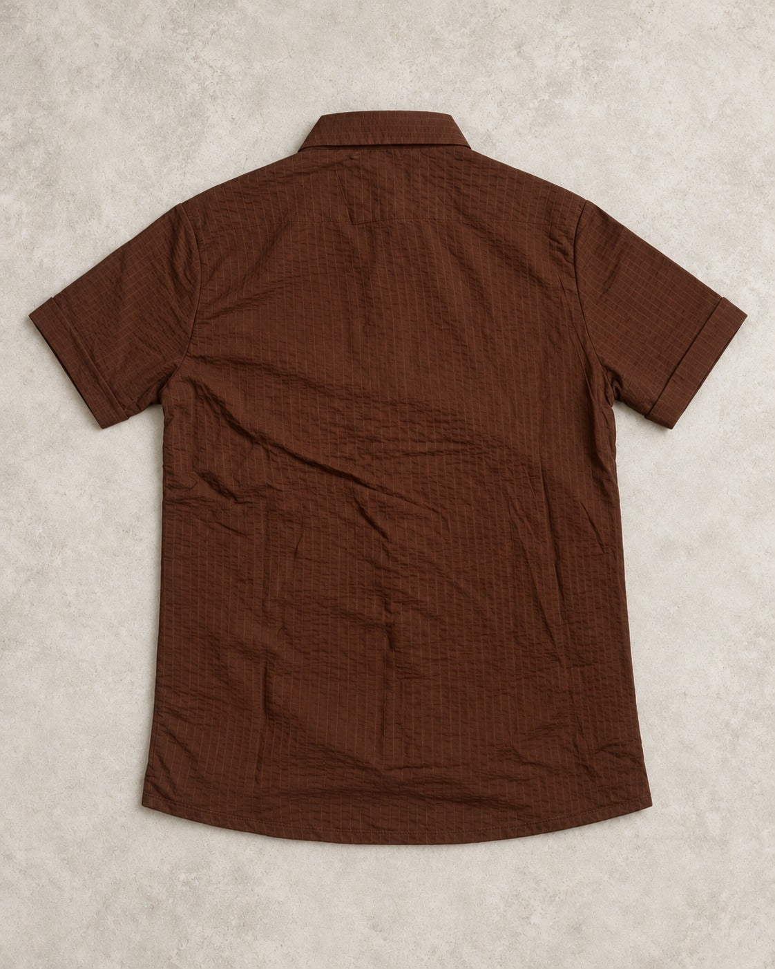 Chemise Premium Texturée Marron – Style Old Money Été