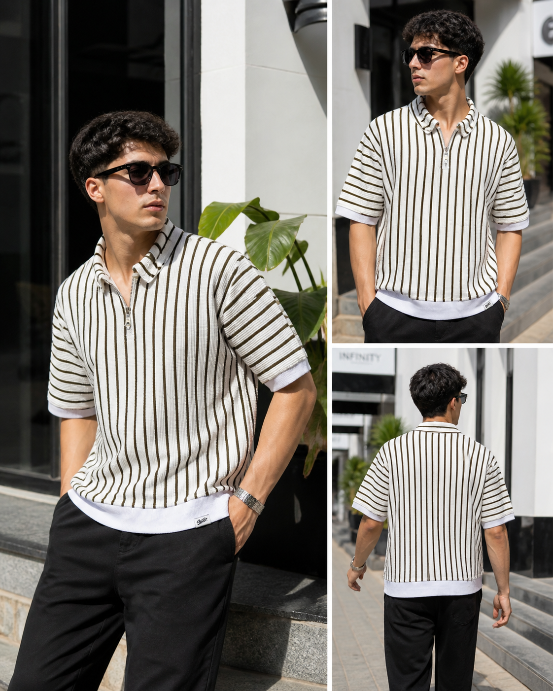 T-Shirt Rayé Premium Homme – Style Moderne