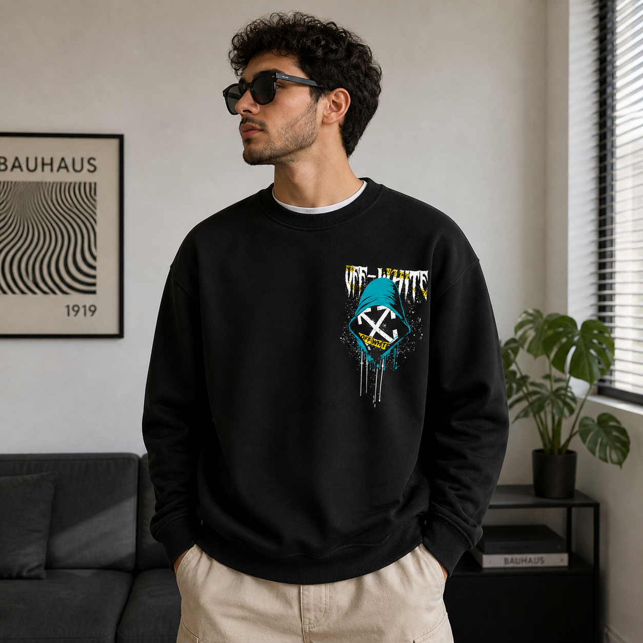 Sweat Noir Graphic Streetwear