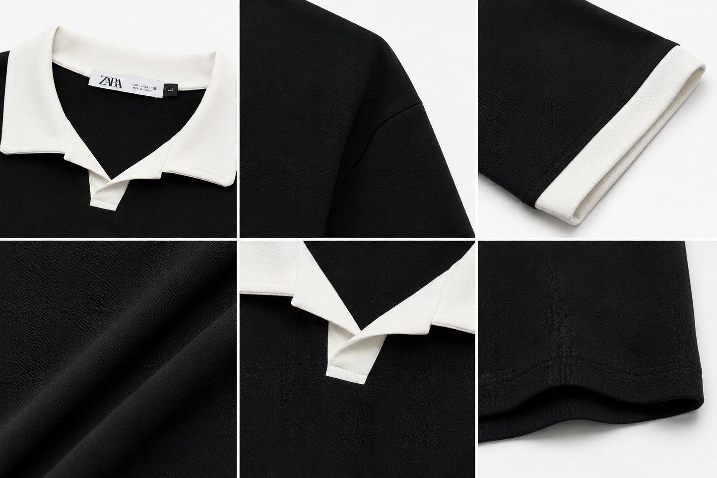 Polo Premium Noir & Blanc – Style Minimaliste Old Money