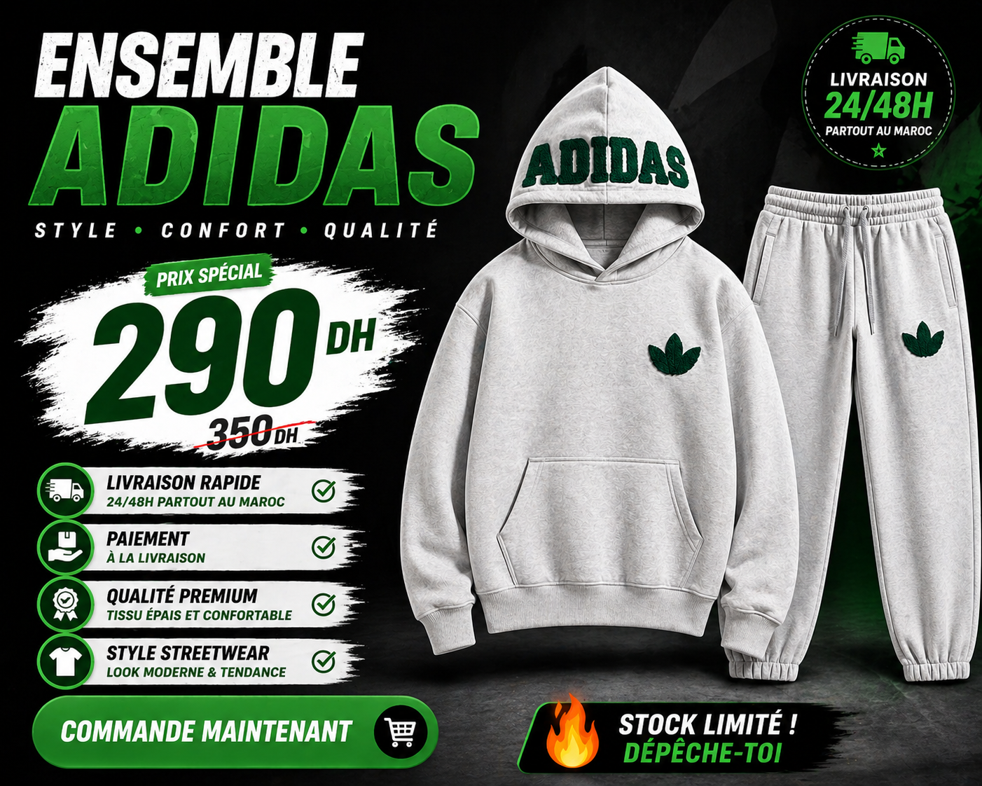 Ensemble Adidas – Confort & Style Streetwear