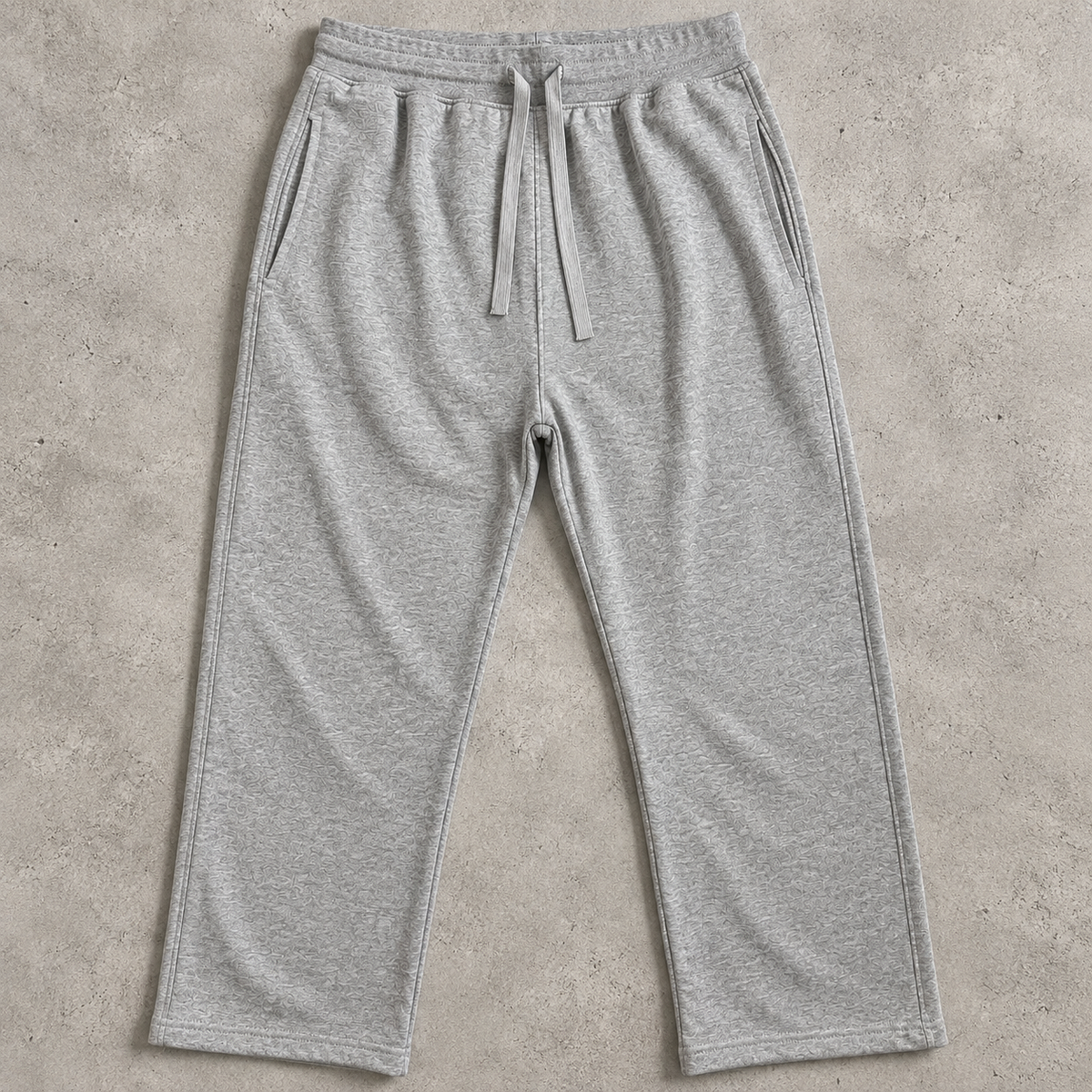 Pantalon Jogging Gris Chiné Coupe Droite – Confort & Style