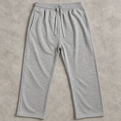 Pantalon Jogging Gris Chiné Coupe Droite – Confort & Style