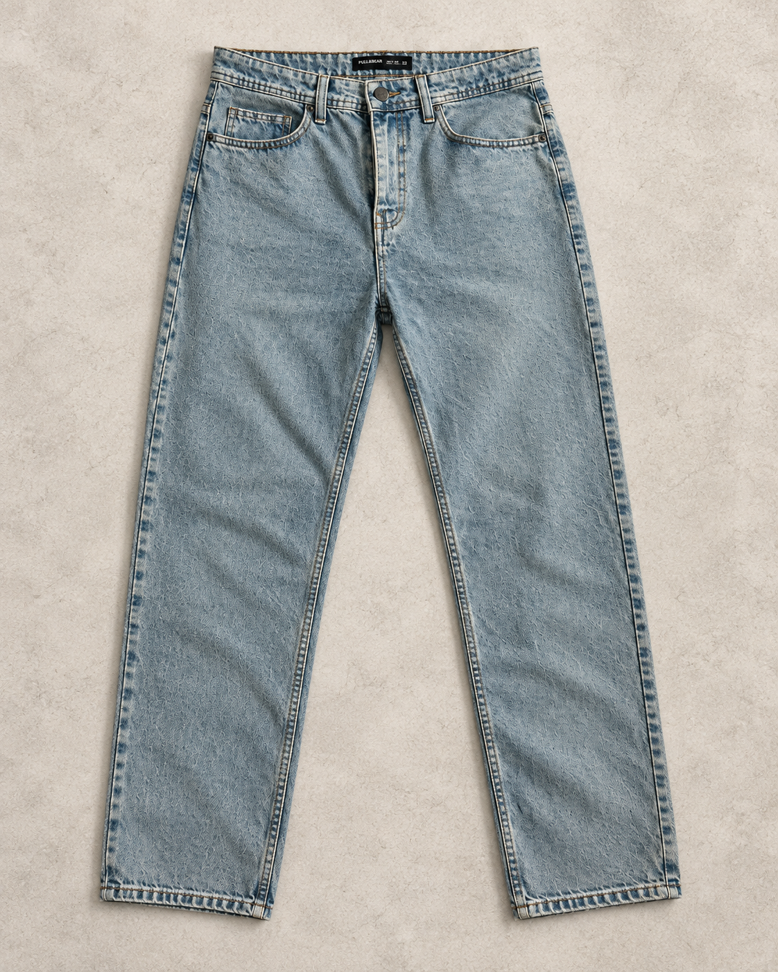 Jean Bleu Délavé Coupe Droite – Style Casual Premium