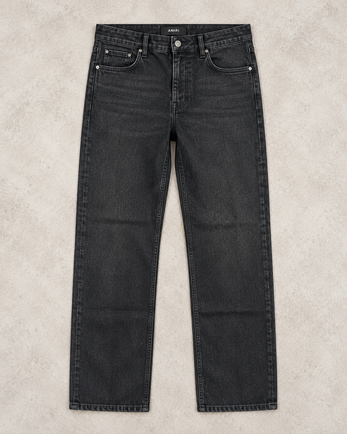 Jean Noir Délavé Coupe Droite – Style Premium