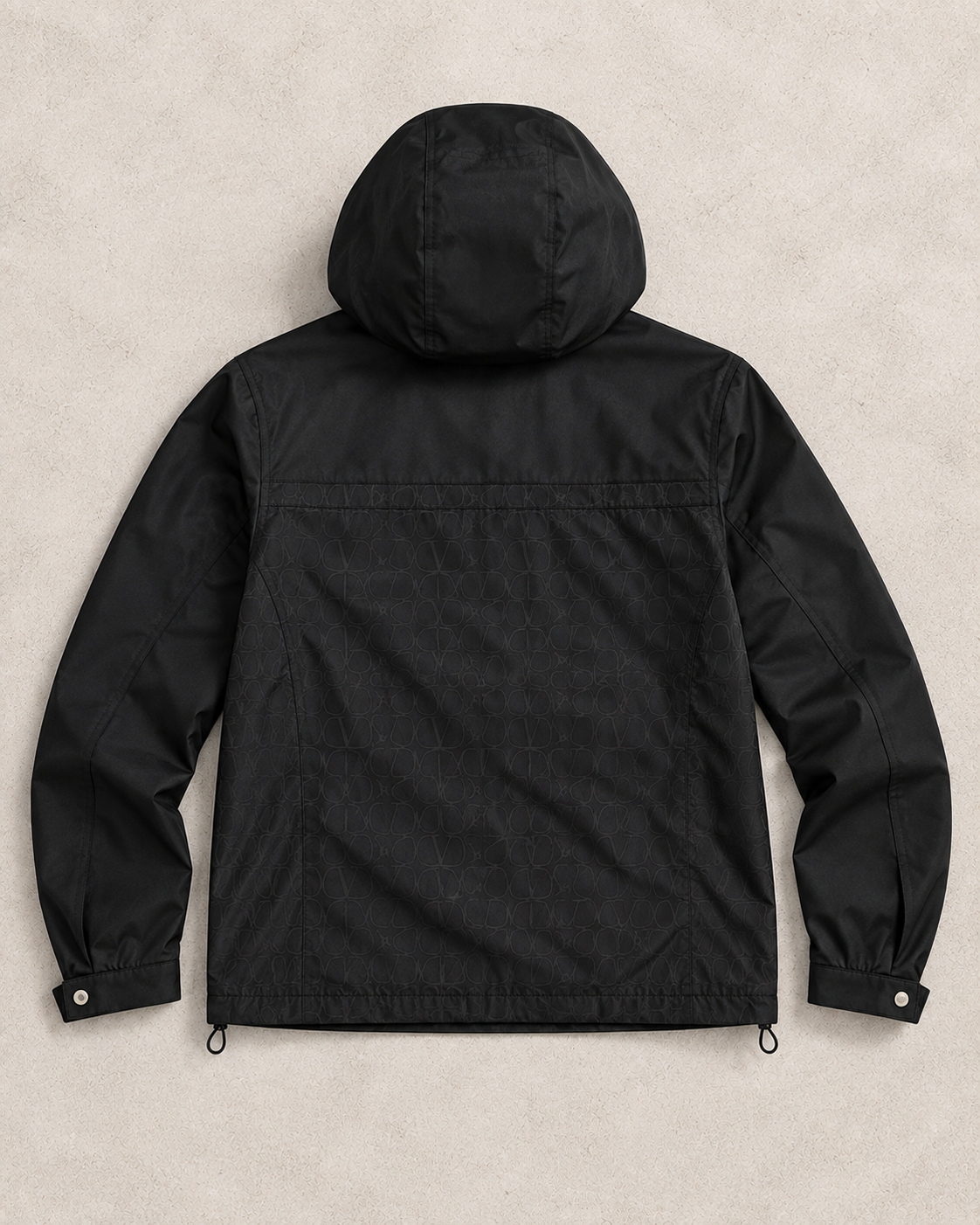 Veste Coupe-Vent Noire à Capuche – Style Premium