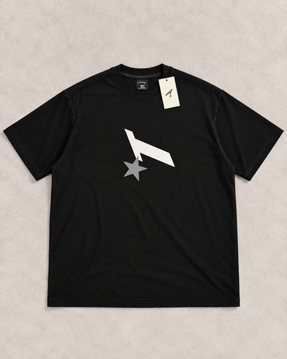 T-Shirt Noir Oversize à Imprimé Graphique – Style Streetwear Premium