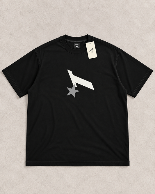 T-Shirt Noir Oversize à Imprimé Graphique – Style Streetwear Premium