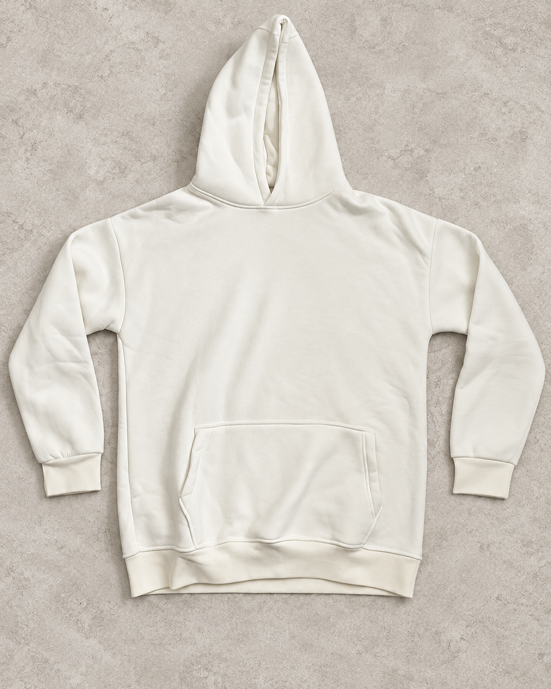 Hoodie Écru Minimaliste à Capuche – Style Casual Premium