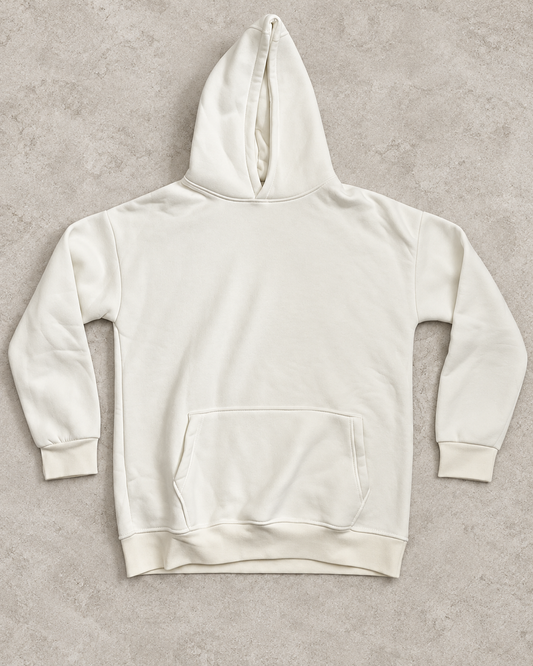 Hoodie Écru Minimaliste à Capuche – Style Casual Premium