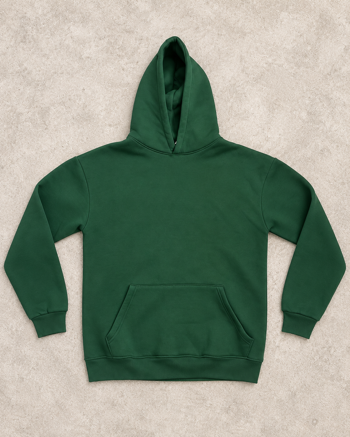 Hoodie Vert Foncé Minimaliste à Capuche – Style Premium
