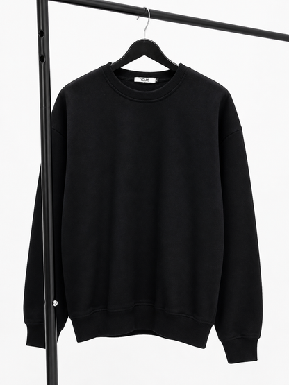 Sweatshirt Noir Minimaliste