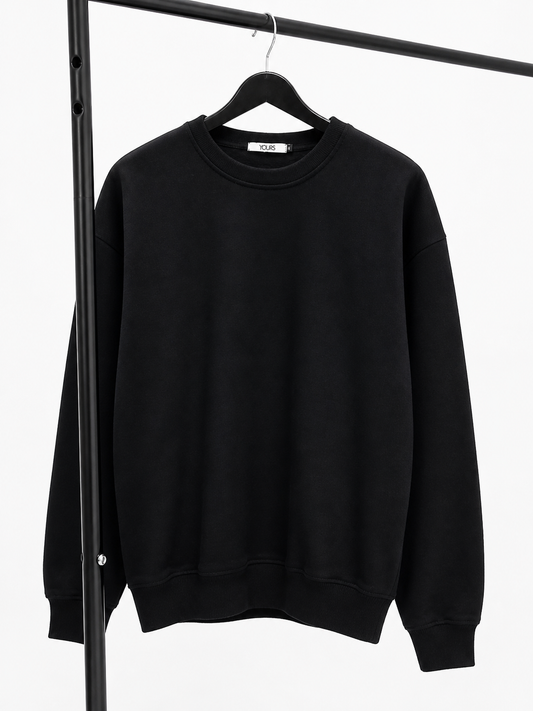 Sweatshirt Noir Minimaliste