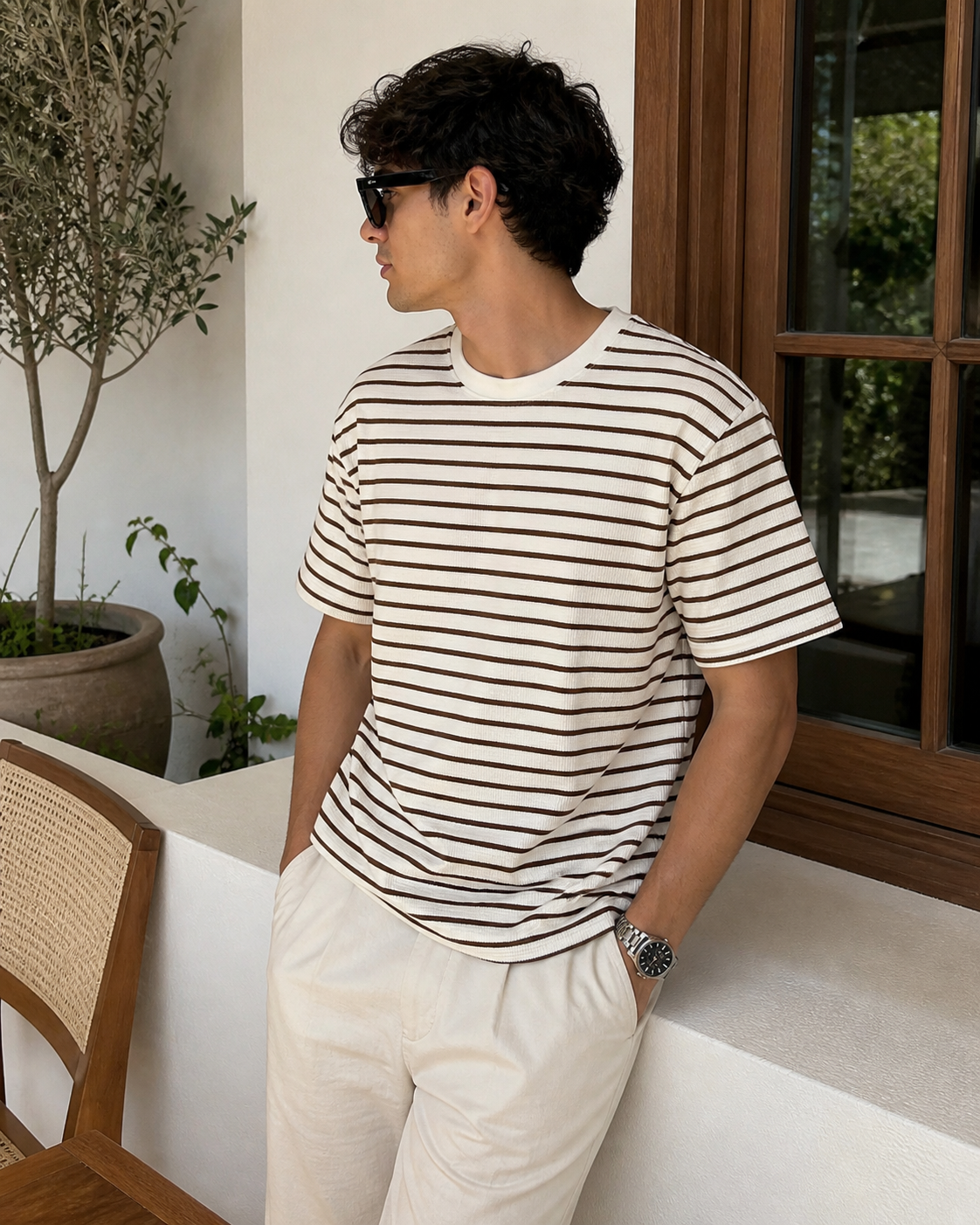 T-Shirt Rayé Premium – Style Moderne