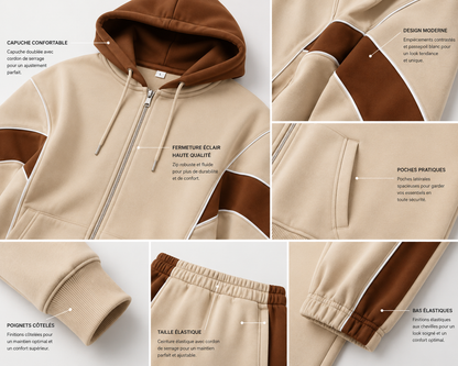 Ensemble Premium Homme – Beige & Marron