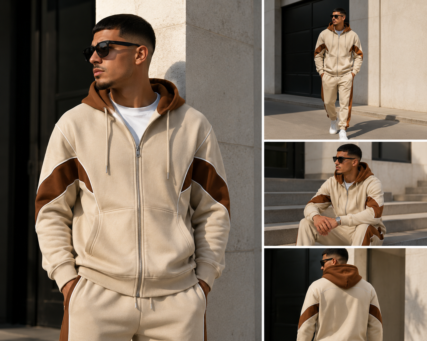 Ensemble Premium Homme – Beige & Marron