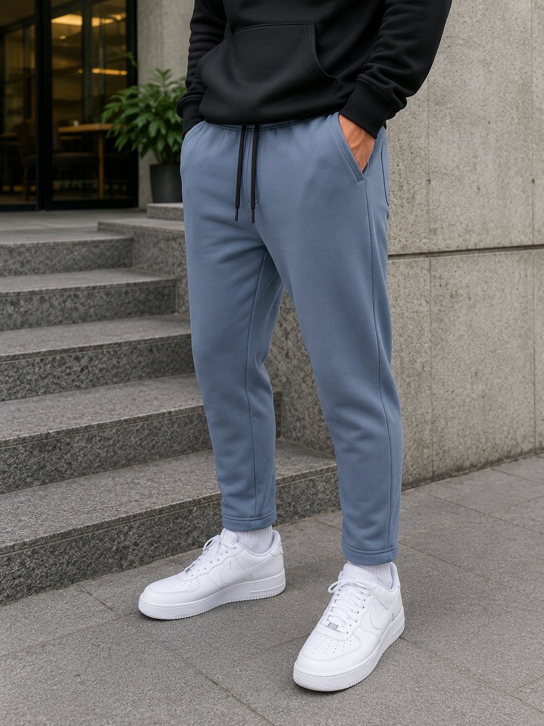 Pantalon Jogger Premium Bleu Ciel