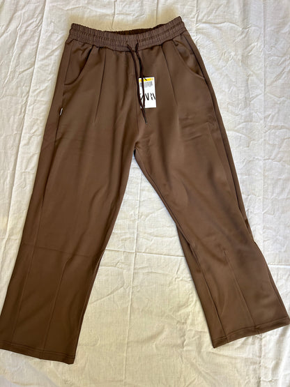 Pantalon Wide Leg Premium – Marron