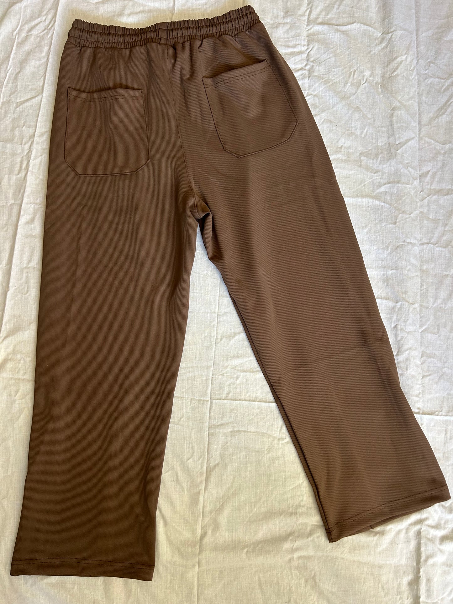 Pantalon Wide Leg Premium – Marron