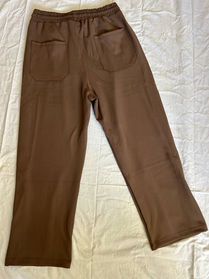 Pantalon Wide Leg Premium – Marron