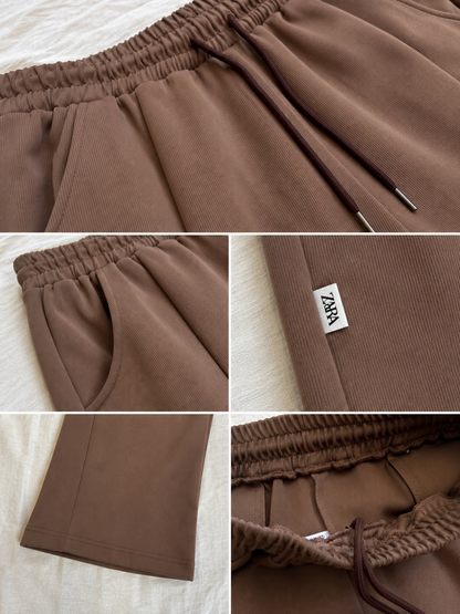 Pantalon Wide Leg Premium – Marron