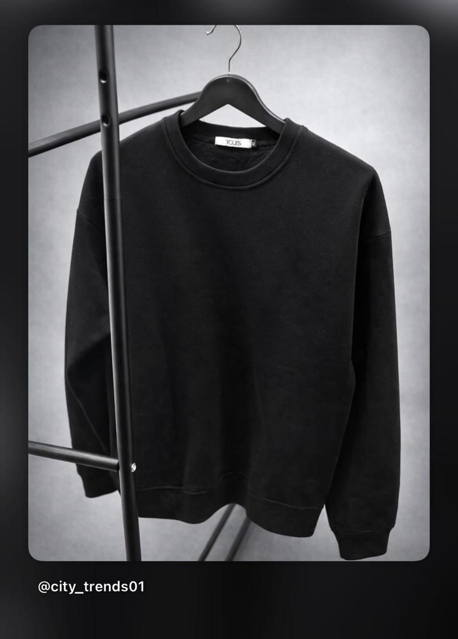 Sweatshirt Noir Minimaliste