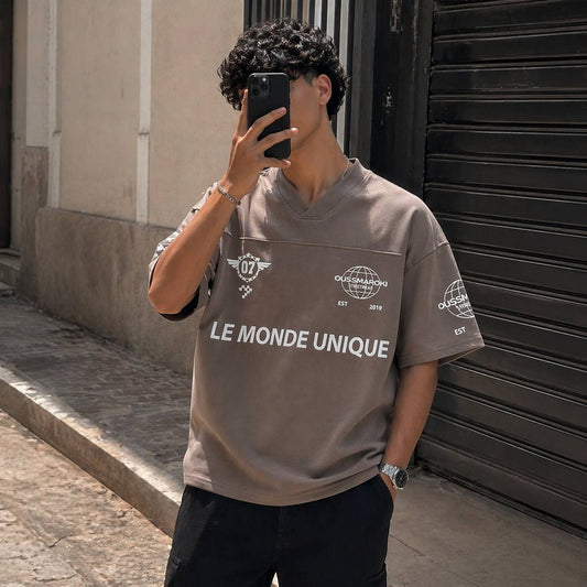 T-Shirt Oversize Premium “Le Monde Unique” – Style Urbain